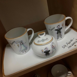 Set colazione sposi per anniversario 50°