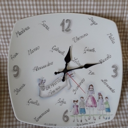 Orologio maestra con nomi 30x30
